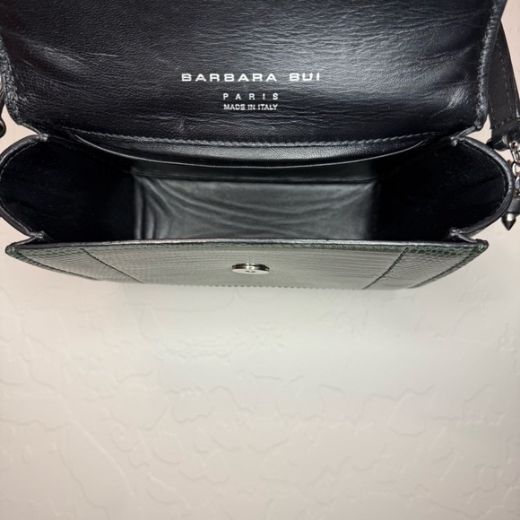 Barbara Bui Green Varanus Salvator Lizard Madness Crossbody Bag One Size - Picture 6 of 9